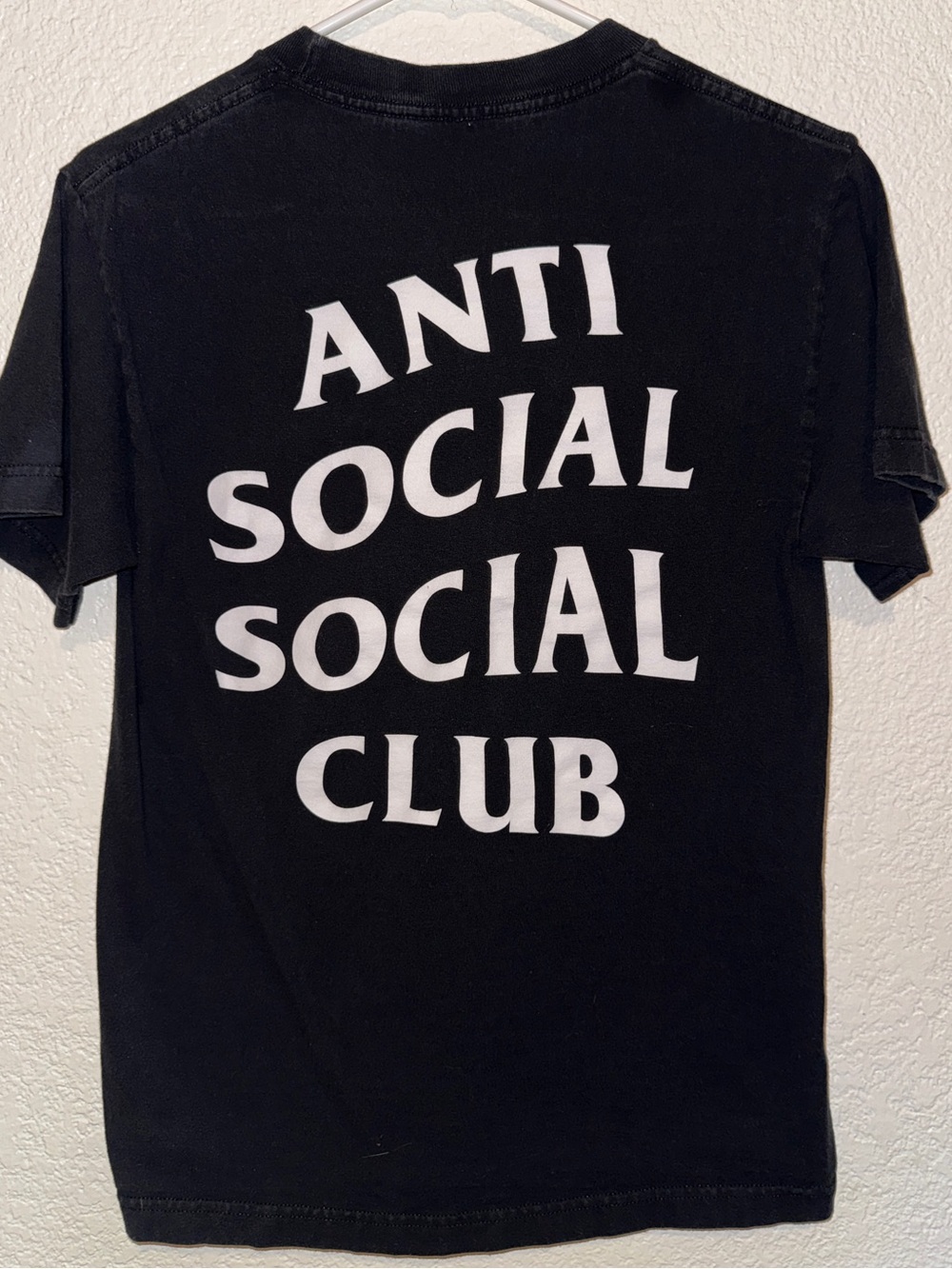 Anti Social Social Club Black T-Shirt with White Back Logo